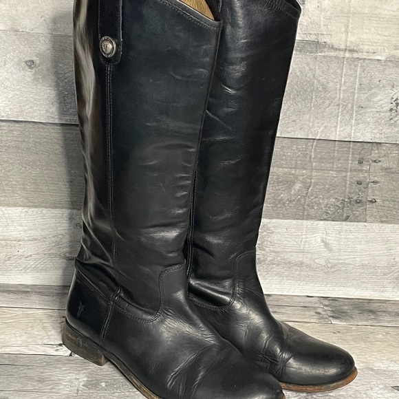 Frye Melissa Riding Boots Black Size 6.5 - Picture 3 of 9